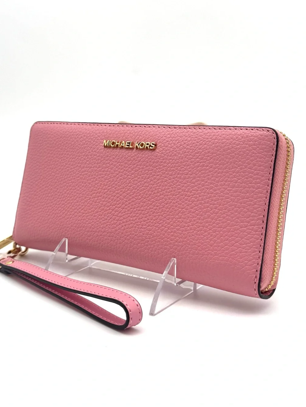 Michael Kors Jet Set Travel Large Leather Continental Wallet - Carnation Pink